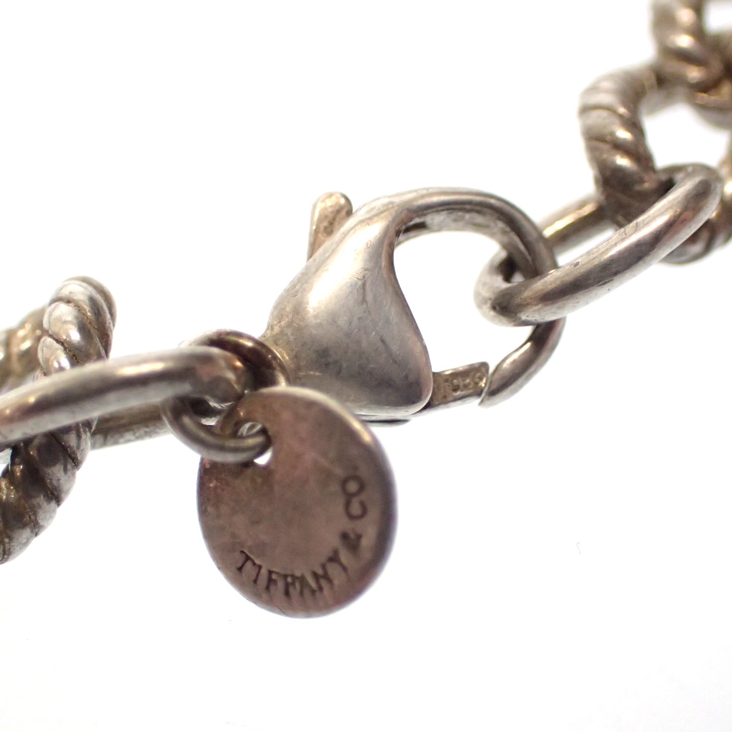 Good Condition◆Tiffany Bracelet Twist Chain SV925 Silver Tiffany&amp;Co. [AFI11] 