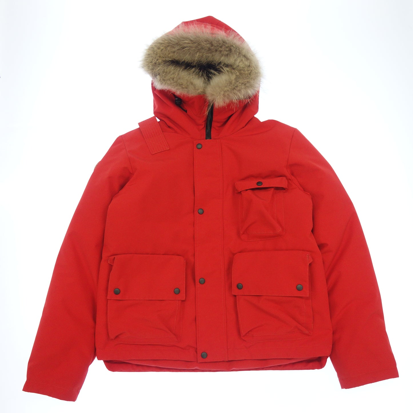 Good Condition◆Arctic Explorer SPECNEZ Fur Down Jacket Men's Red Size L ARCTIC EXPLORER [AFA2] 