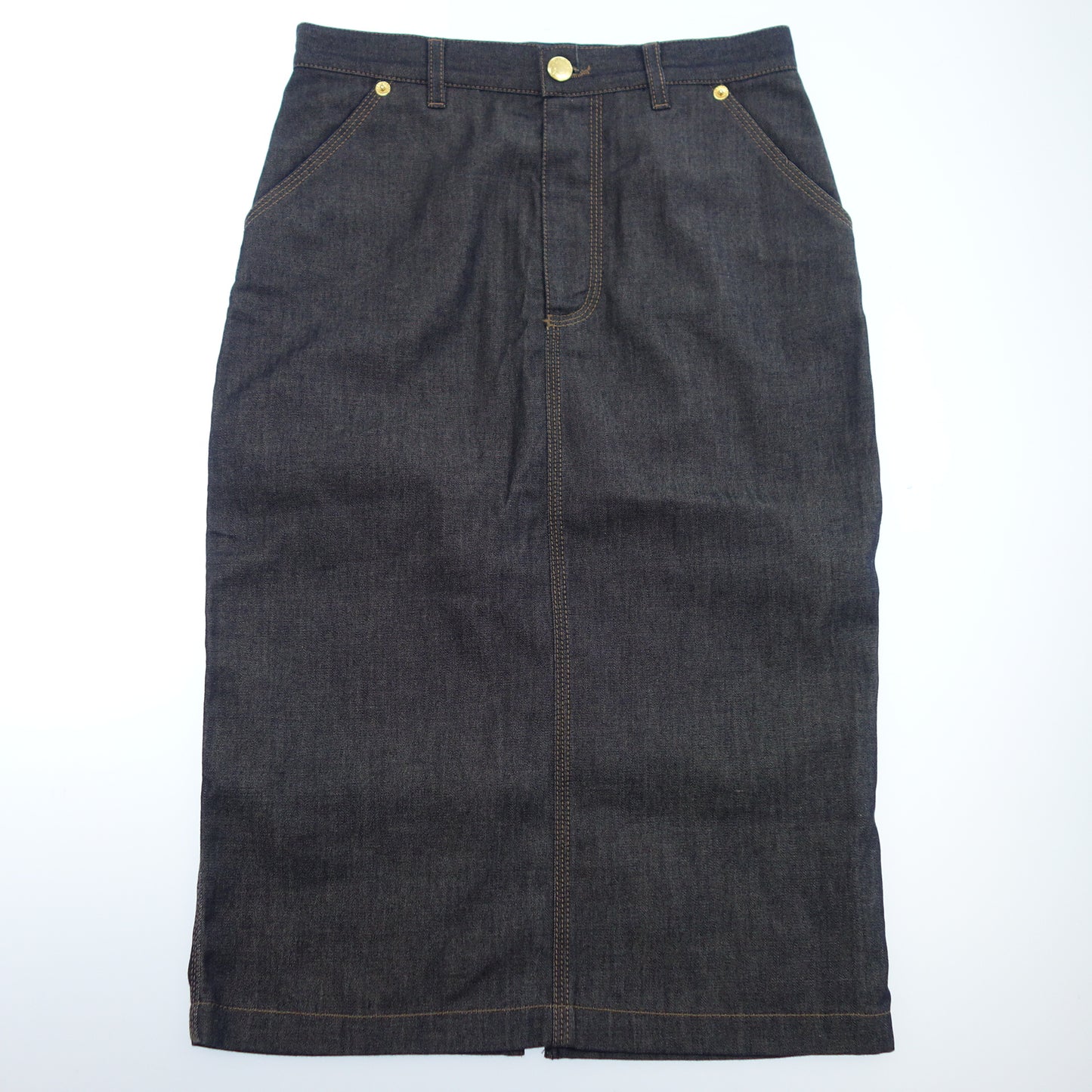 Good condition ◆ Gucci denim skirt navy size 38 ladies GUCCI [AFB6] 