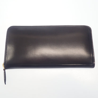 Like new ◆ COCOMEISTER Shell Cordovan Archduke Long Wallet Round Zipper Black Leather COCOMEISTER [AFI18] 