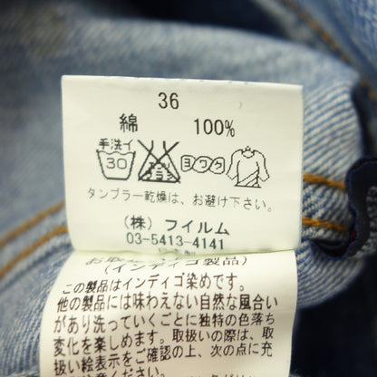 Good condition◆Double standard closing denim jacket 5501064A Women's Blue 36 [AFB22] 