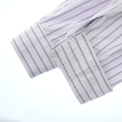 Hermes long sleeve shirt striped serie button men's purple 41 HERMES [AFB17] [Used] 