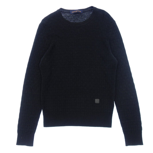 Louis Vuitton Knit Sweater Damier Men's Black XS LOUIS VUITTON [AFB18] [Used] 