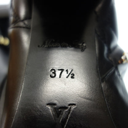 Louis Vuitton Leather Short Boots Monogram MA0157 Women's 37.5 Black LOUIS VUITTON [AFD3] [Used] 