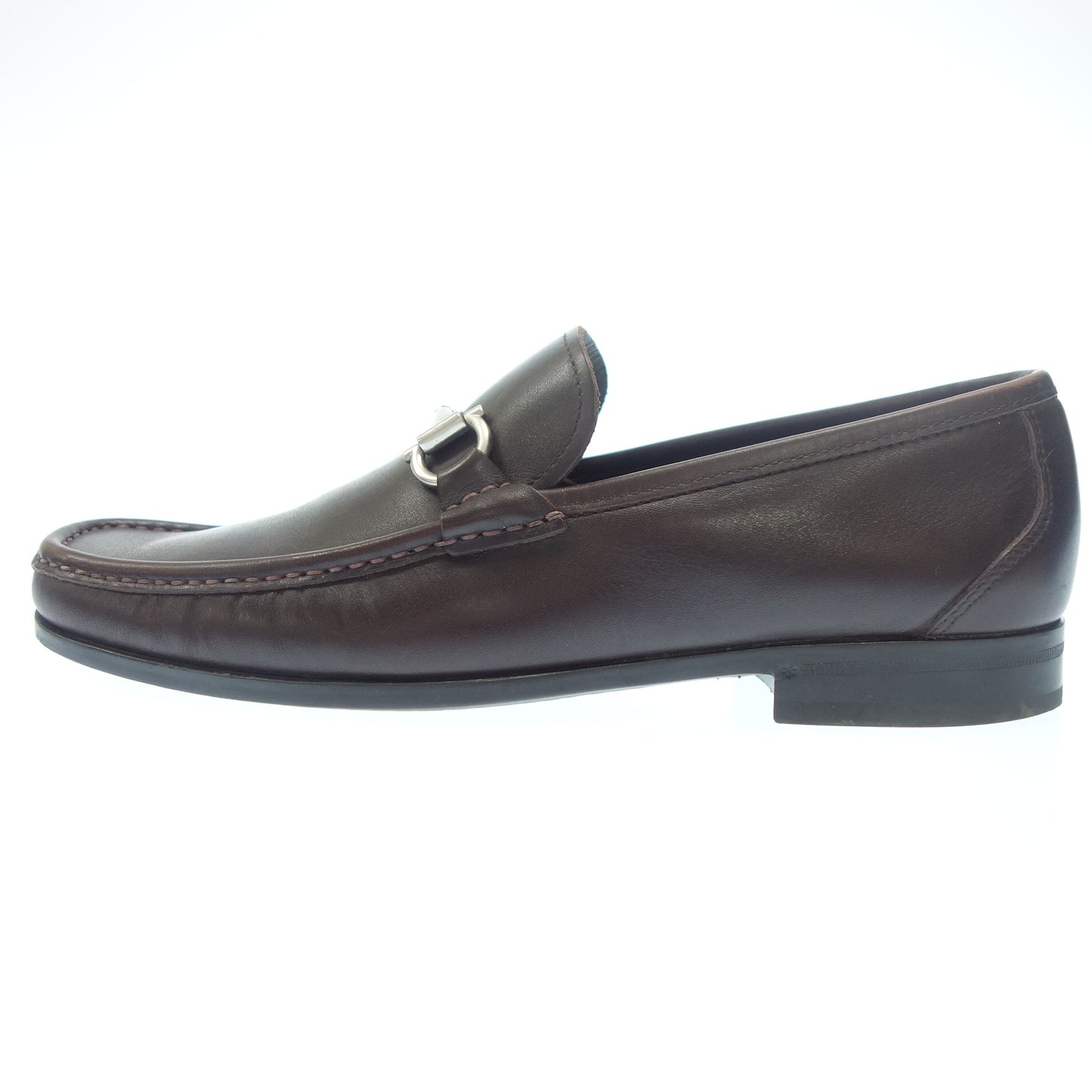 Good Condition◆Salvatore Ferragamo Leather Loafer Bit Gancini Men's 7.5 Black Salvatore Ferragamo [AFC18] 