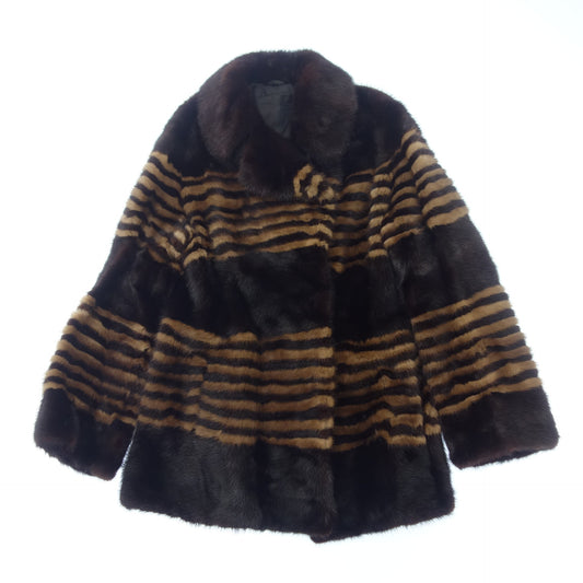 Saga Mink Half Coat Shared Mink Border Brown [AFF20] [Used] 