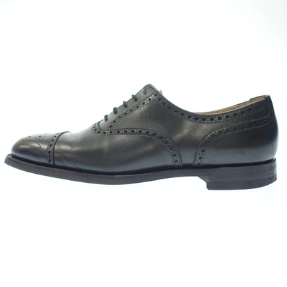 美品◆クロケット＆ジョーンズ レザーシューズ セミブローグ YEOVIL メンズ 5.5E 黒 Crockett＆Jones【LA】