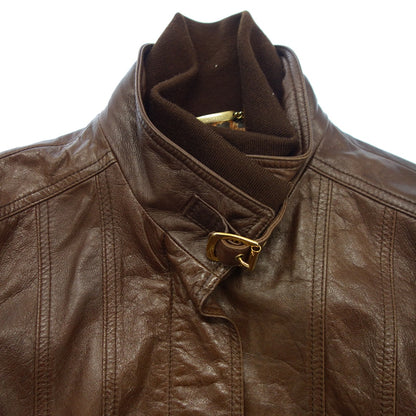 Good Condition◆Dolce &amp; Gabbana Sheepskin Leather Jacket Rib Knit Ladies 38 Brown DOLCE&amp;GABBANA [AFG1] 