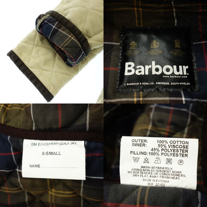 バブアー コットン キルティング ジャケット EQUESTRIAN QUILT JACKET メンズ ベージュ XS Barbour【AFA4】【中古】