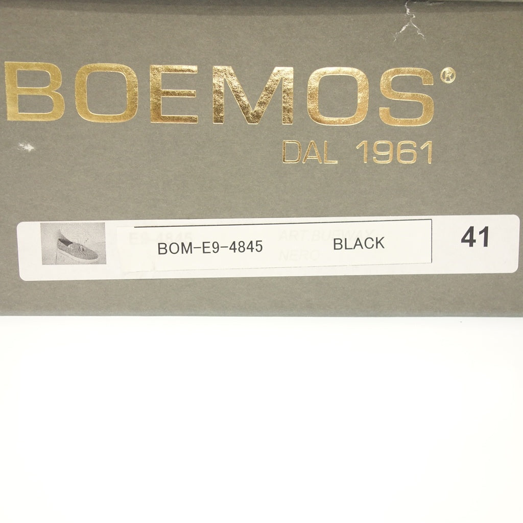 極美品◆ボエモス スニーカー タッセル BOM-E9-4845 メンズ ブラック サイズ41 BOEMOS【AFD14】