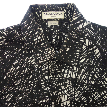 Used ◆ Balenciaga long sleeve shirt all over pattern 301991 men's black 37 BALENCIAGA [AFB11] 