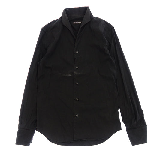 Used ◆ Emporio Armani cutter shirt open collar men's black size S EMPORIO ARMANI [AFB40] 