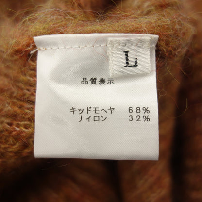 Good condition ◆ Soglia knit sweater crew neck mohair blend men's size L orange soglia [AFB39] 