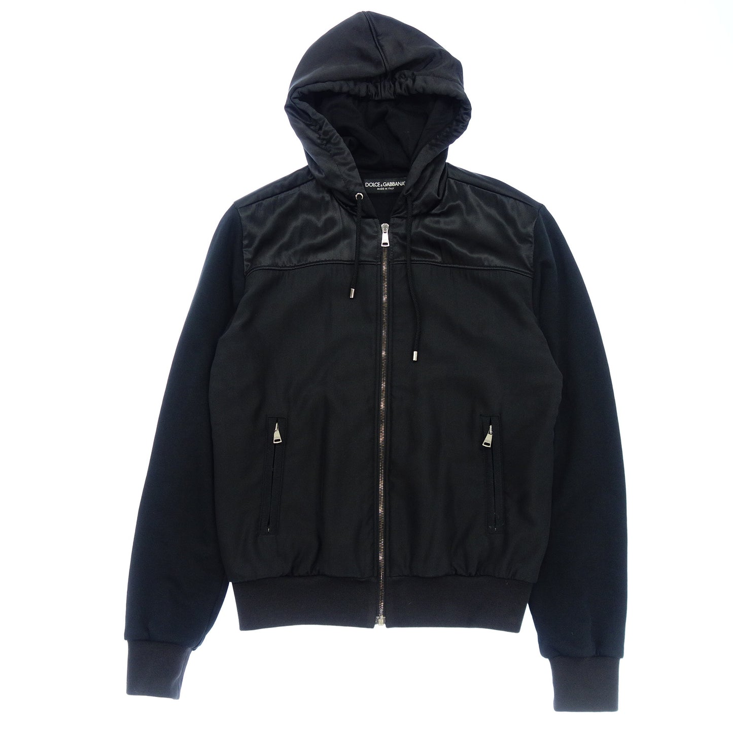 Used Dolce &amp; Gabbana Zip Up Parka Men's Cotton Silk Black Size 48 DOLCE&amp;GABBANA [AFB12] 