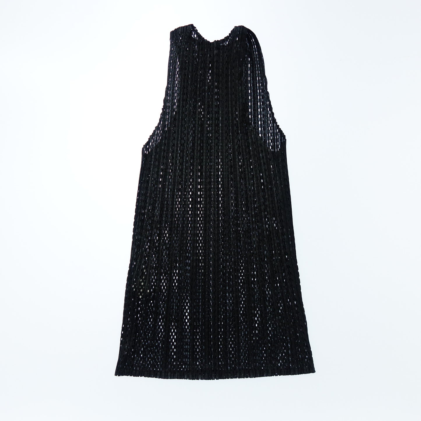 Good condition ◆ Pleats Please Issey Miyake Sleeveless Lace PP93-JK581 Women's 3 Black PLEATS PLEASE ISSEY MIYAKE [AFB30] 