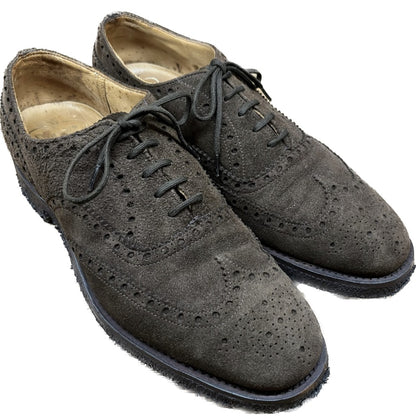 Used Church Leather Shoes Wingtip Suede Brown UK7 73 Last Church's 