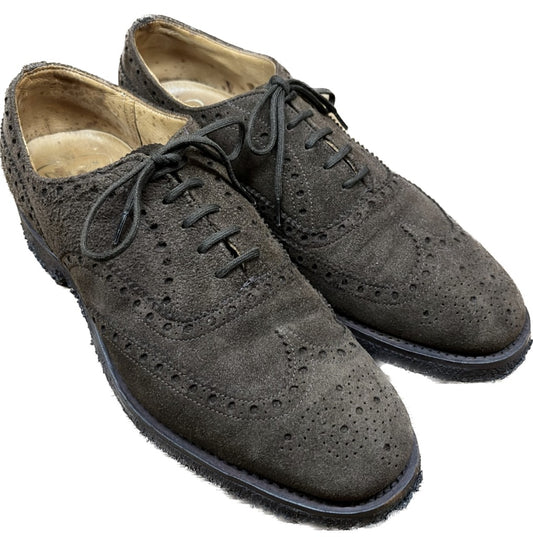 中古◆チャーチ レザーシューズ ウイングチップ スエード ブラウン UK7 73ラスト Church's