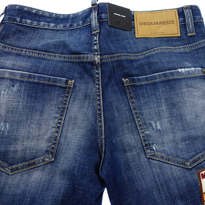 ディースクエアード デニムパンツ ワッペン 22AW Skater Jean メンズ インディゴ 46 DSQUARED2【AFB41】【中古】