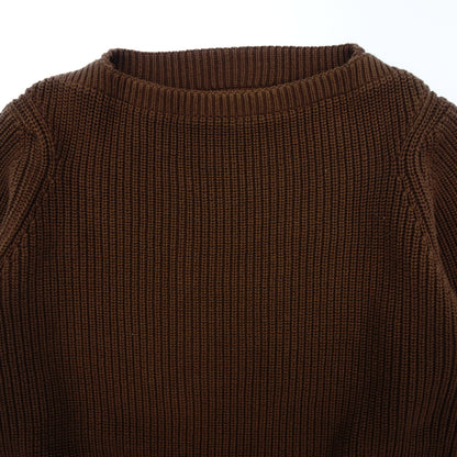 Good condition ◆ Fileuse d'Arvor Knit Long Sleeve Fisherman Made in France Men's S Brown Fileuse d'Arvor [AFB26] 