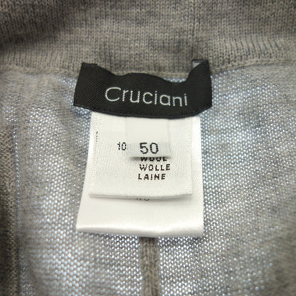 Good condition ◆ Cruciani Straight Easy Pants 100% Wool Men's 50 Gray Cruciani [AFB2] 