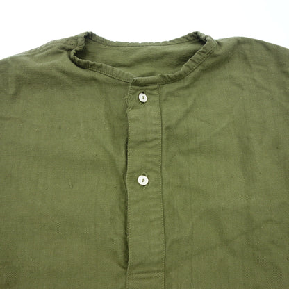 Used ◆ Vintage clothing Military cut and sew pullover shirt Sleeping shirt Green No size notation USED MILITALY [AFB44] 