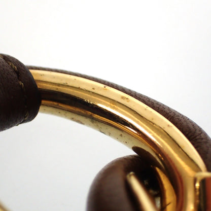 Good condition ◆LOEWE Bracelet Leather Brown x Gold LOEWE [AFI18] 