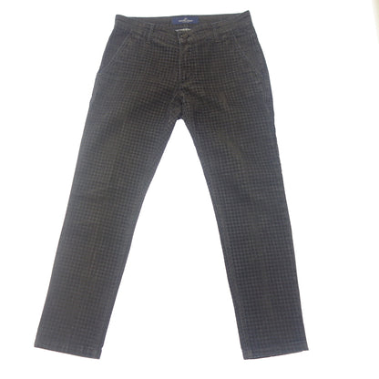 Good condition ◆ Entre Amis Denim Pants 8252-814L22 Men's Houndstooth Pattern Blue Size 33 entre amis [AFB11] 