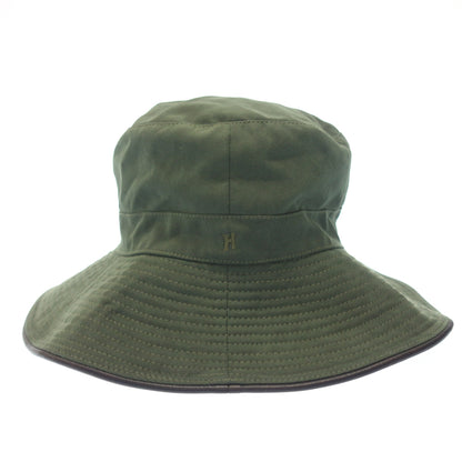 極美品◆エルメス 帽子 バケットハット グリーン系 サイズ57 HERMES【AFI21】