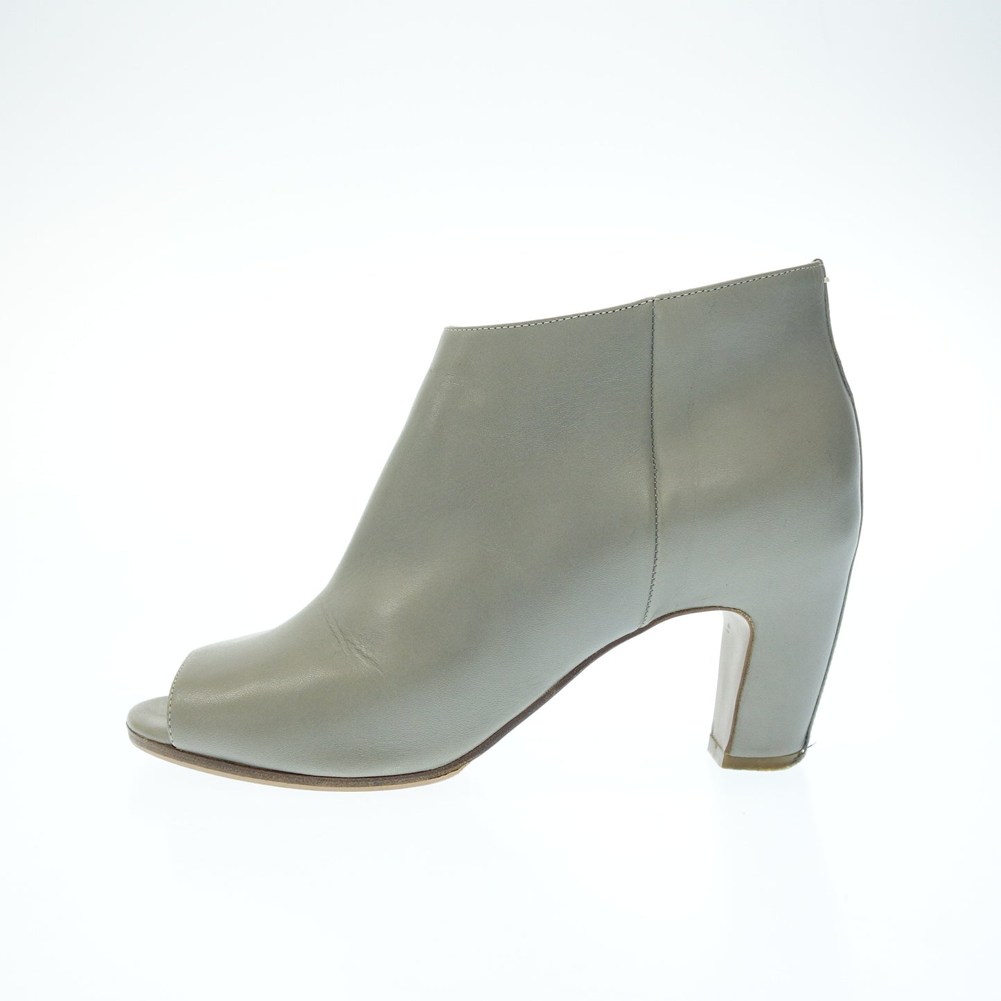 Good Condition◆Maison Margiela Leather Short Boots Open Toe 58WP0068 Women's 37 Gray Maion Margiela [AFC49] 