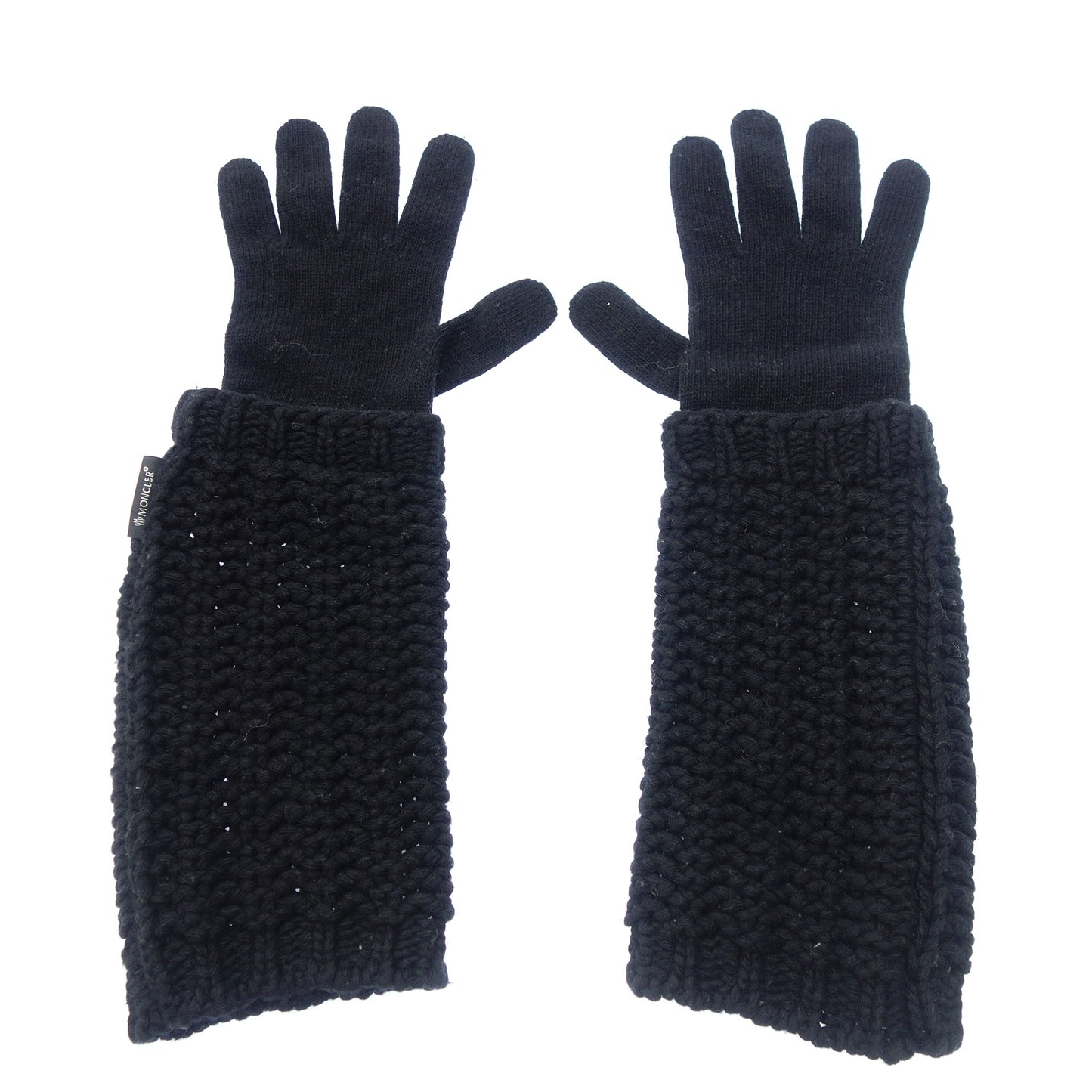 Very good condition◆Moncler gloves cashmere blend GUANTI black S MONCLER [AFI22] 