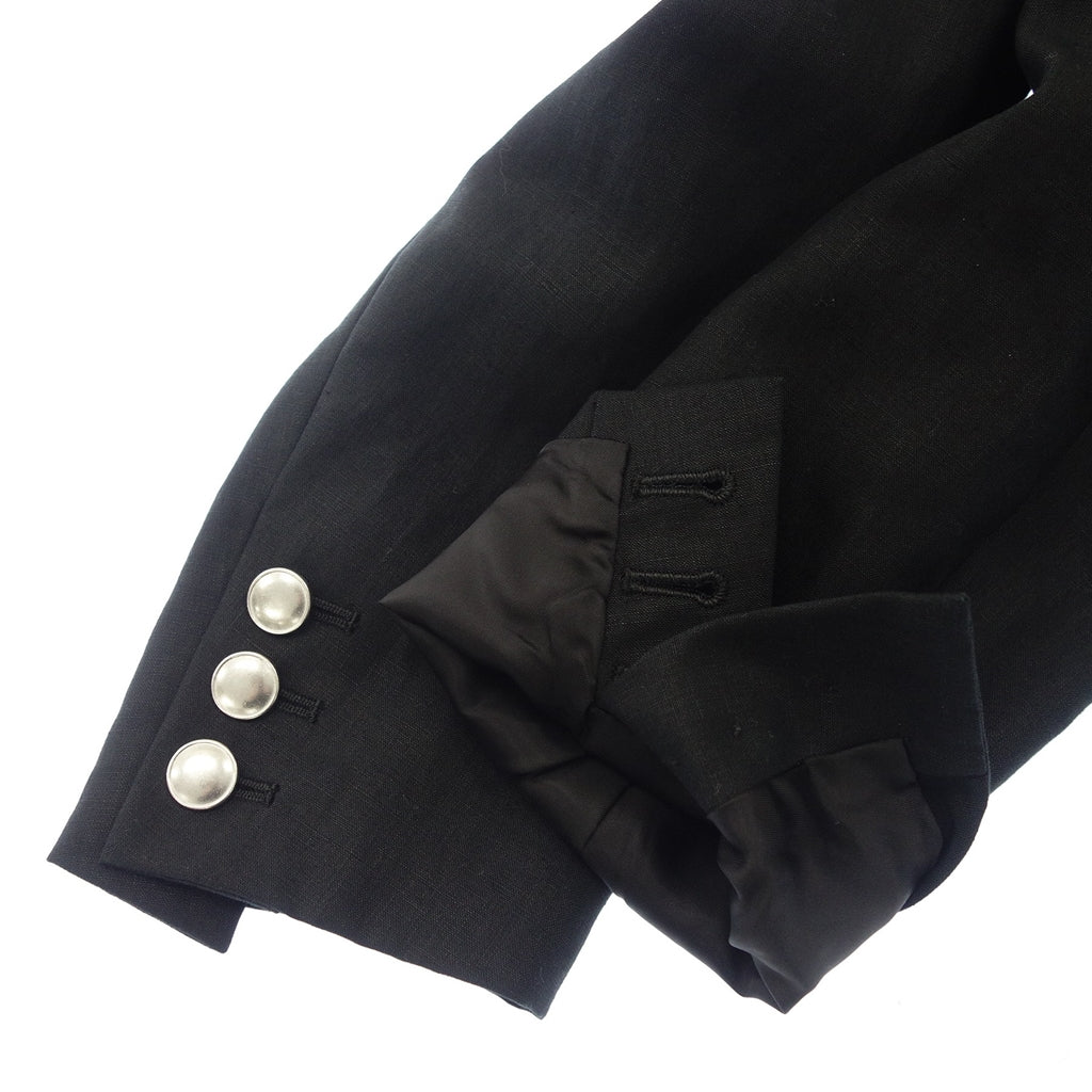 Like new ◆ SULVAM Tailored Jacket 100% Linen Men's Size M Black SL-J07-200 SULVAM [AFB37] 