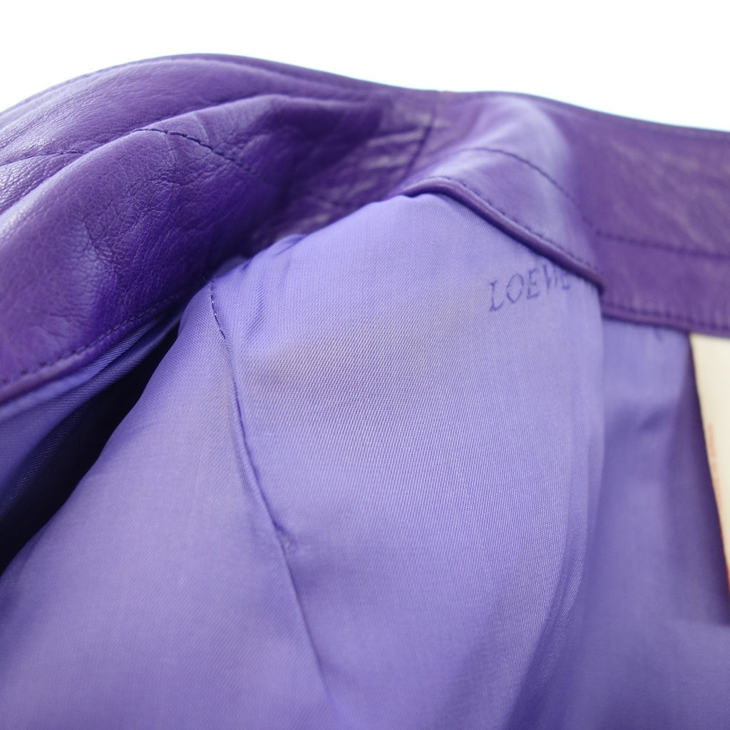 Used ◆LOEWE Coat No Color Leather Vintage Ladies Size 38 Purple LOEWE [AFG1] 