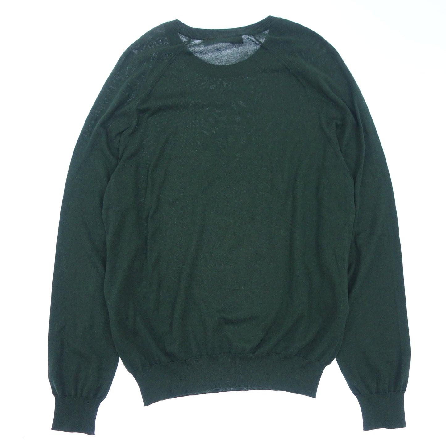 Used ◆Louis Vuitton Knit Sweater LV Embroidery Men's Green Size L LOUIS VUITTON [AFB45] 