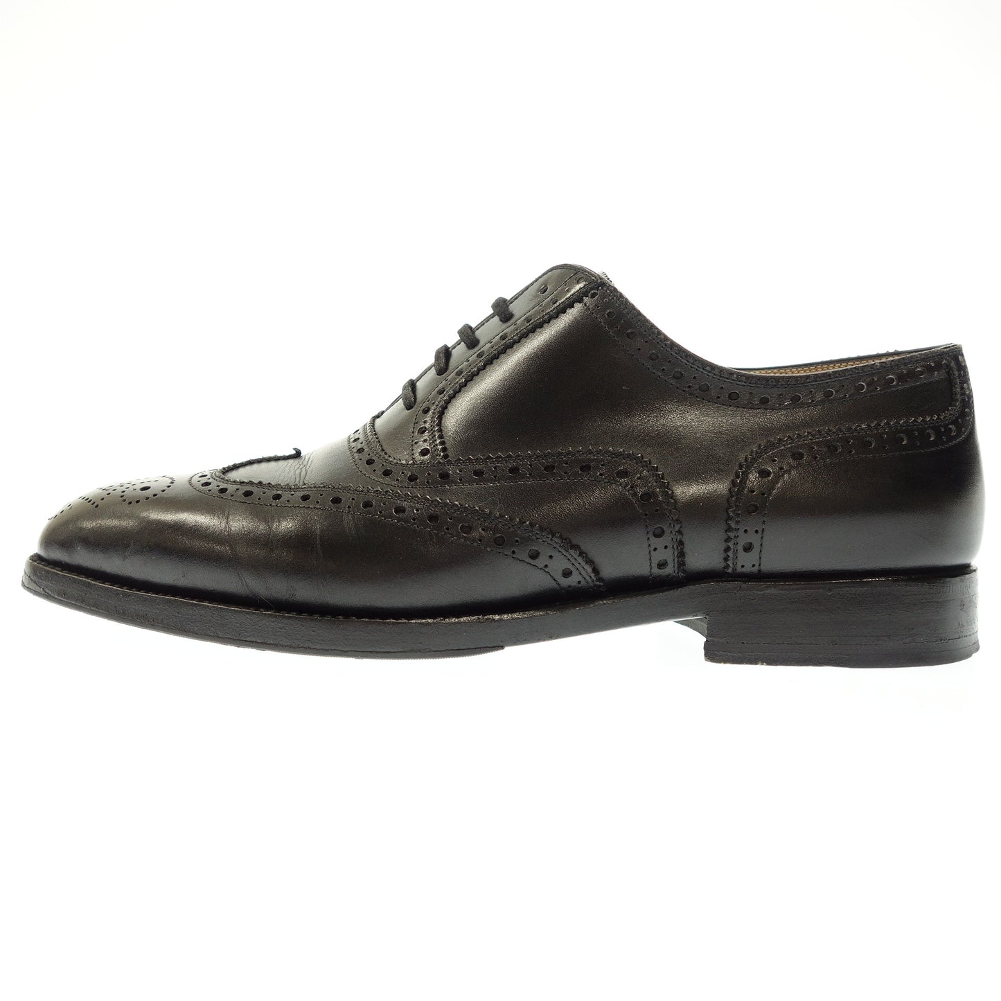 Good condition ◆ Stefano Bemer leather shoes full brogue men's black 40 Stefano Bemer [LA] 