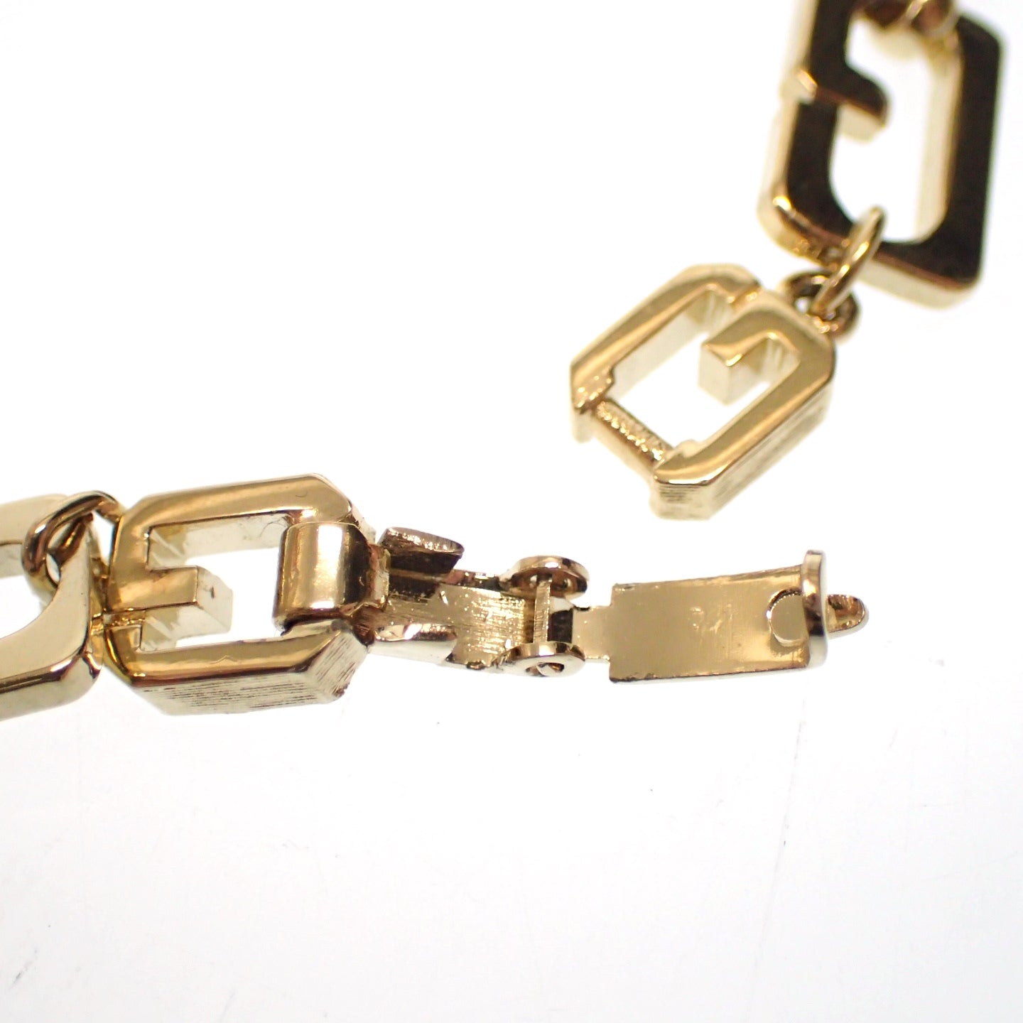 状况良好◆ 纪梵希手链 G 标志金色 GIVENCHY [AFI13] 