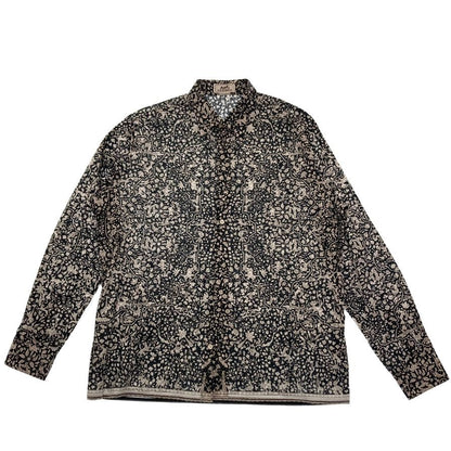 Hermès long sleeve shirt all over pattern cotton size 43 Hermès [AFB14] 