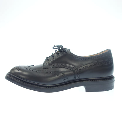 Like new ◆ Tricker's Burton Brogue Shoes 5633/10 UK9 Men's Black Wing Tip BOURTON Tricker's [AFD7] 