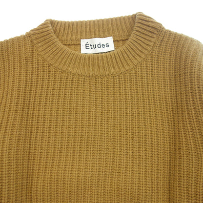 Very good condition◆Etudes knit sweater men's brown S Etudes [AFB6] 