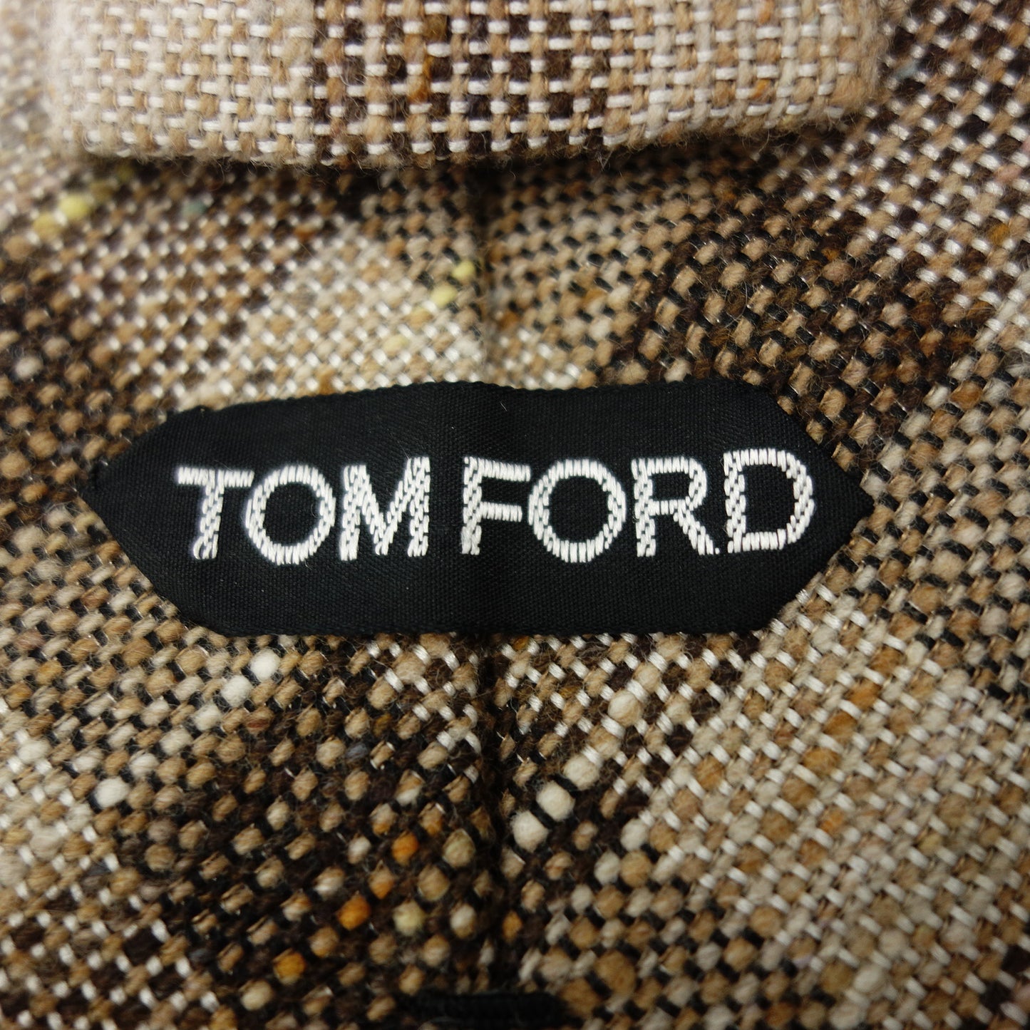 Tom Ford 领带格纹丝绸、羊毛和羊绒意大利制造棕色男士 TOM FORD [AFI11] [二手] 