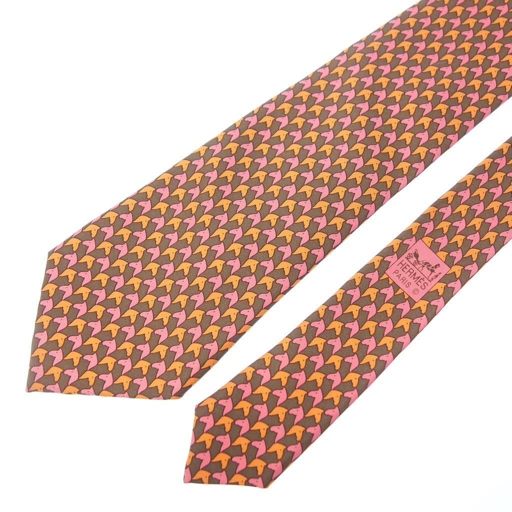 Very beautiful item◆Hermes tie all over pattern silk 5327 multicolor HERMES [AFI17] 
