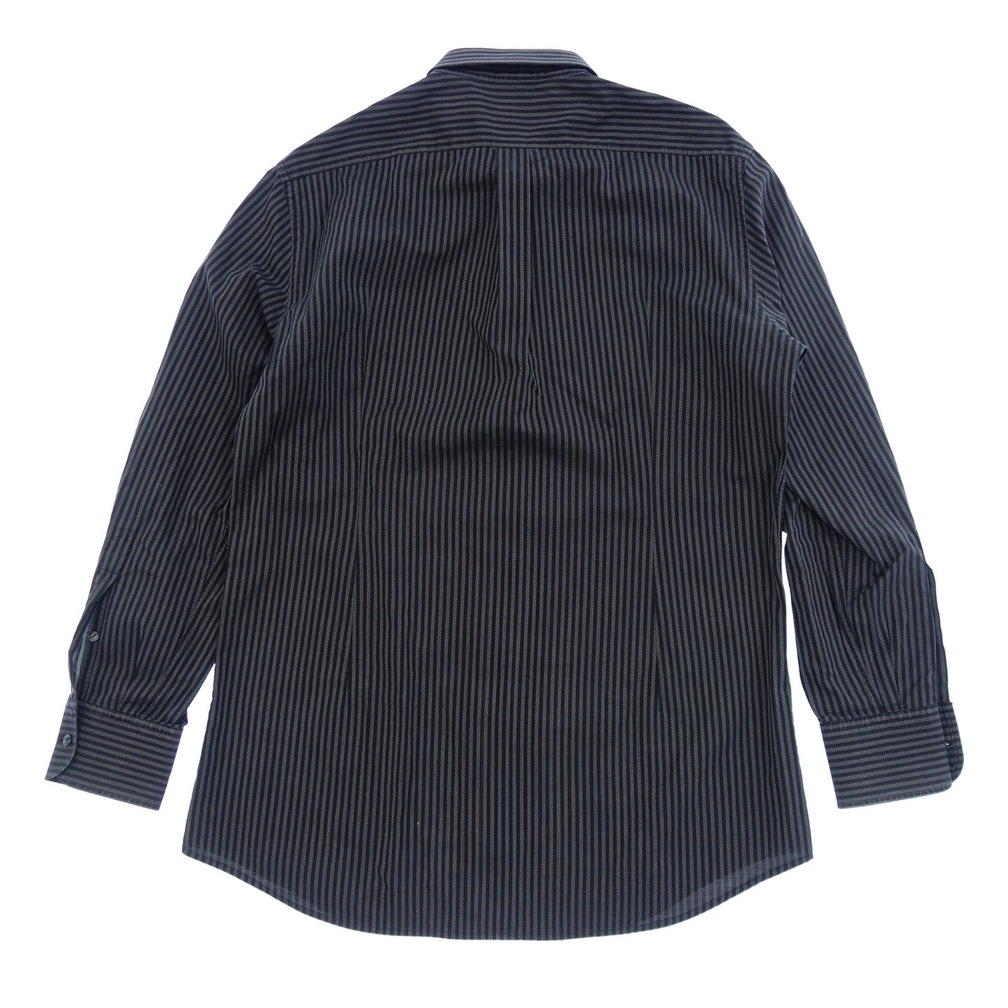 状况良好◆Dolce &amp; Gabbana 长袖条纹衬衫男式黑色尺寸 41 DOLCE&amp;GABBANA [AFB29] 