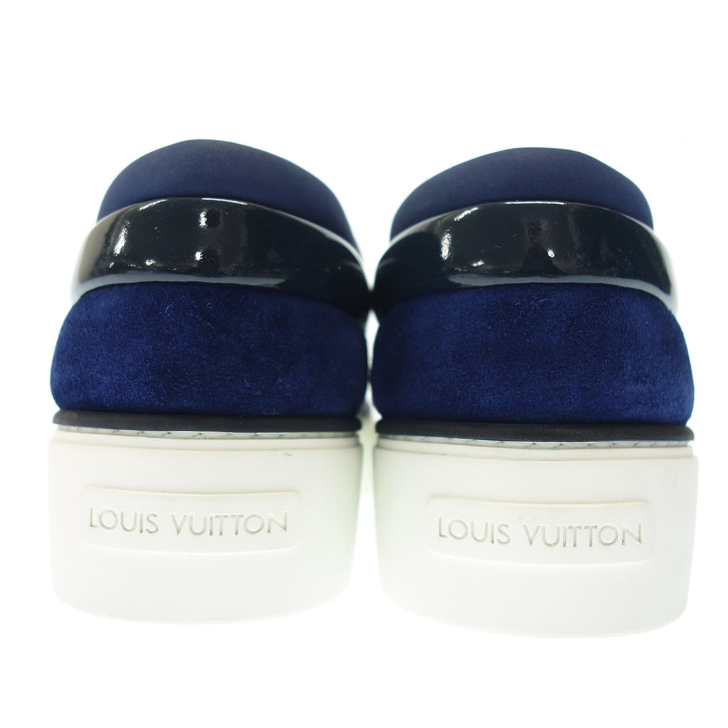 Very good condition ◆ Louis Vuitton leather sneakers slip-on men's 37 blue LOUIS VUITTON [AFC17] 