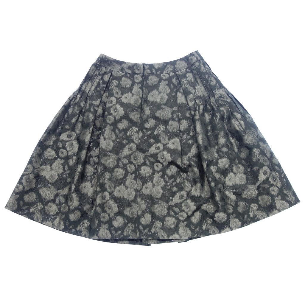 Very beautiful item ◆ Rene all-over pattern skirt ladies black x gray size 36 Rene [AFB7] 