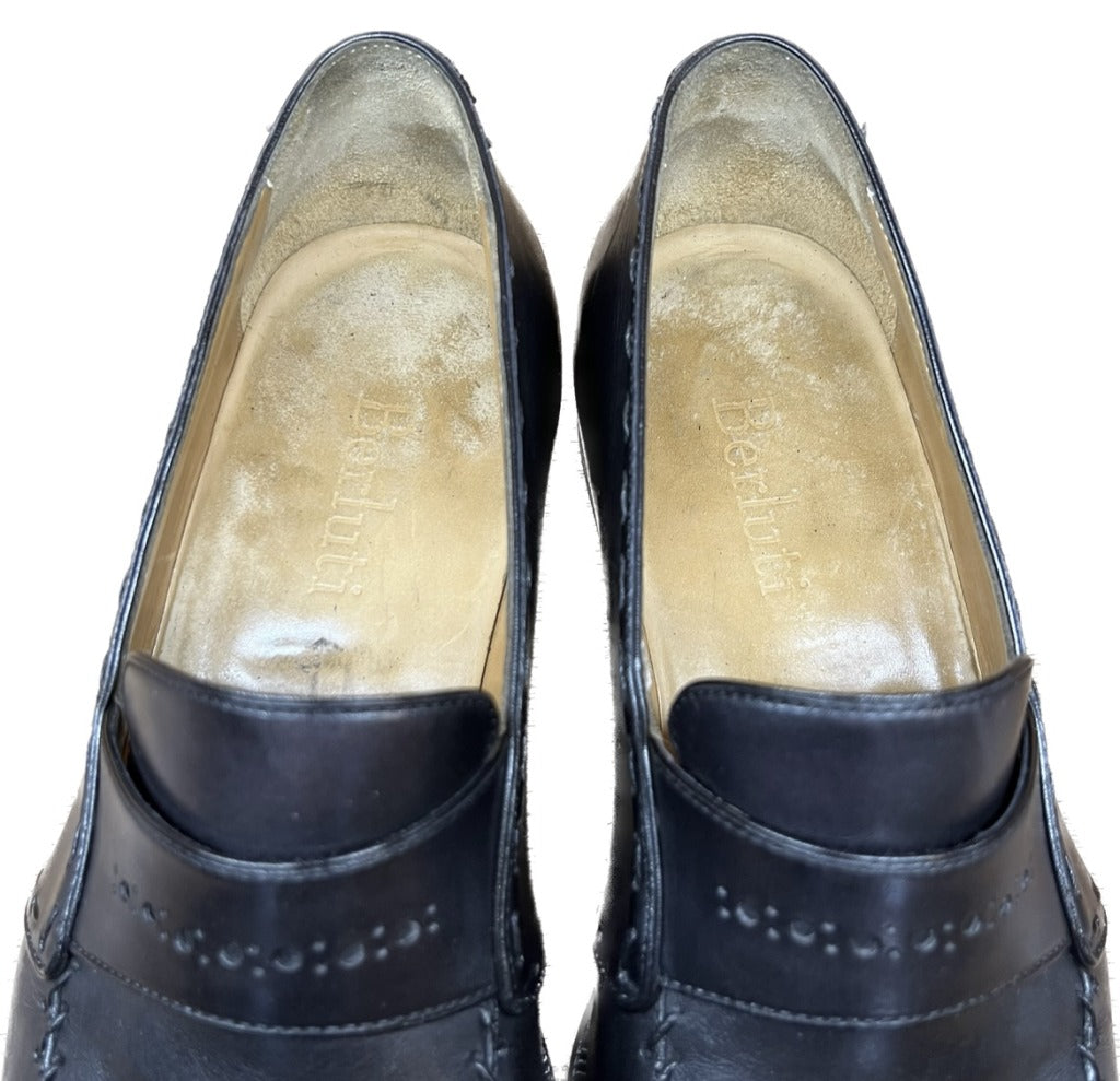 Good condition ◆ Berluti leather shoes loafers patina leather Olga period black 7 Berluti 