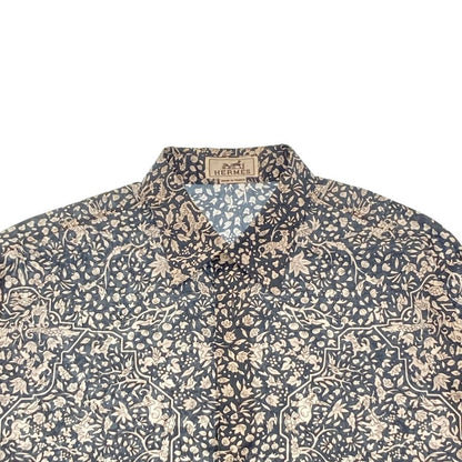 Hermès long sleeve shirt all over pattern cotton size 43 Hermès [AFB14] 