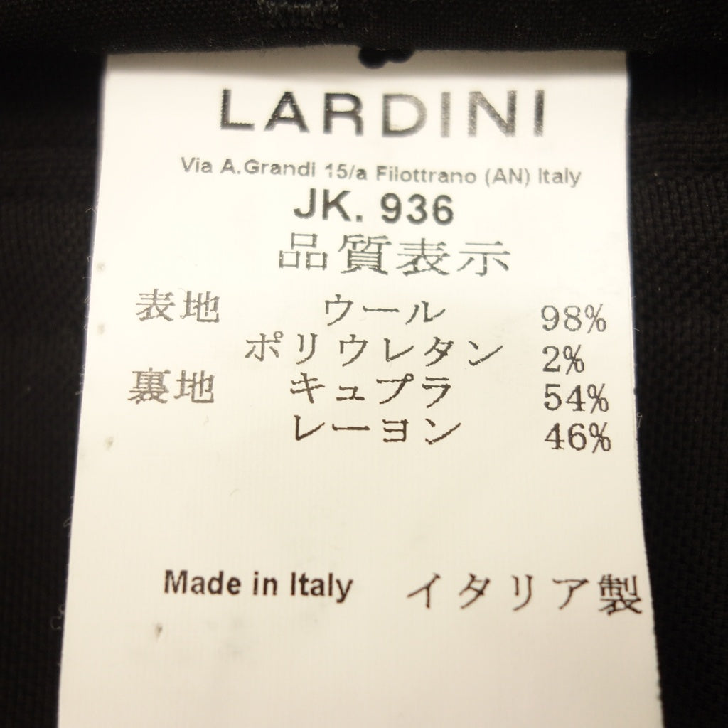 Very good condition ◆Lardini Tailored Jacket Single JK.936 46 Size Men's Black Domestic Genuine Product LARDINI [AFB24] 