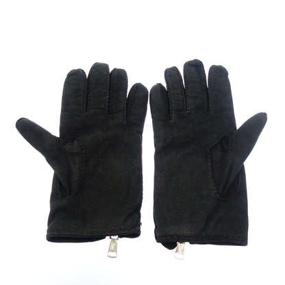 Yves Saint Laurent Suede Leather Gloves Black 9 YVES SAINT LAURENT [AFI20] [Used] 