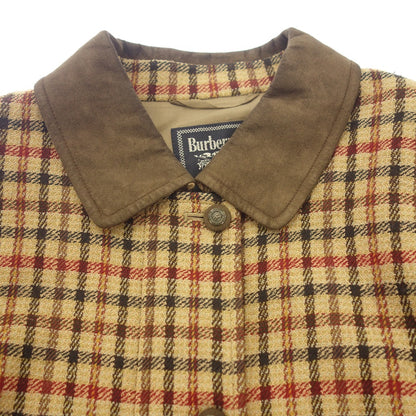 Good condition ◆ Burberry's Harrington Jacket Tweed Check Leather Switching Ladies Size S Brown Burberry's [AFB24] 