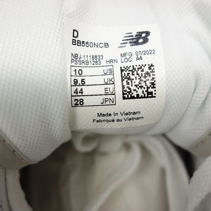 Unused ◆ New Balance sneakers BB550NCB Men's Size 28cm White &amp; Gray new balance [AFD8] 