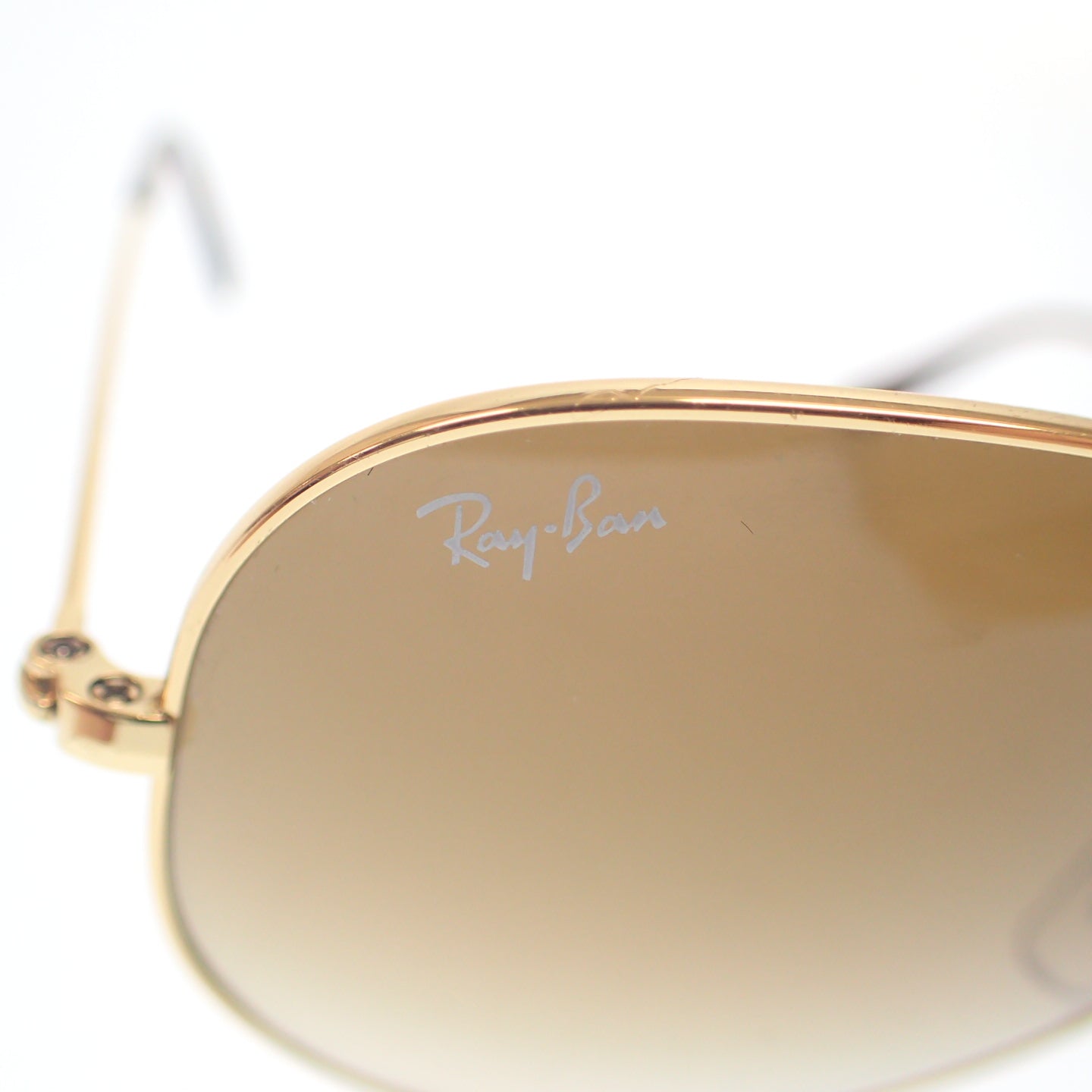 Used Ray-Ban Sunglasses Aviator Large Metal RB3025 Brown x Gold Ray-Ban [AFI16] 